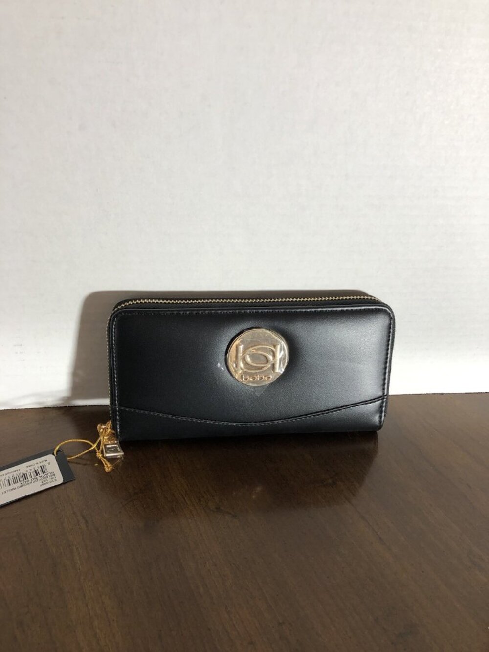 Bebe Melendy Zip Around Wallet In Black 8” x 4”